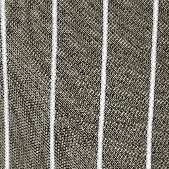 Everly Round Neck Boxy Long Sleeve Top Women’s size M Olive Green/White Striped - Picture 2 of 8